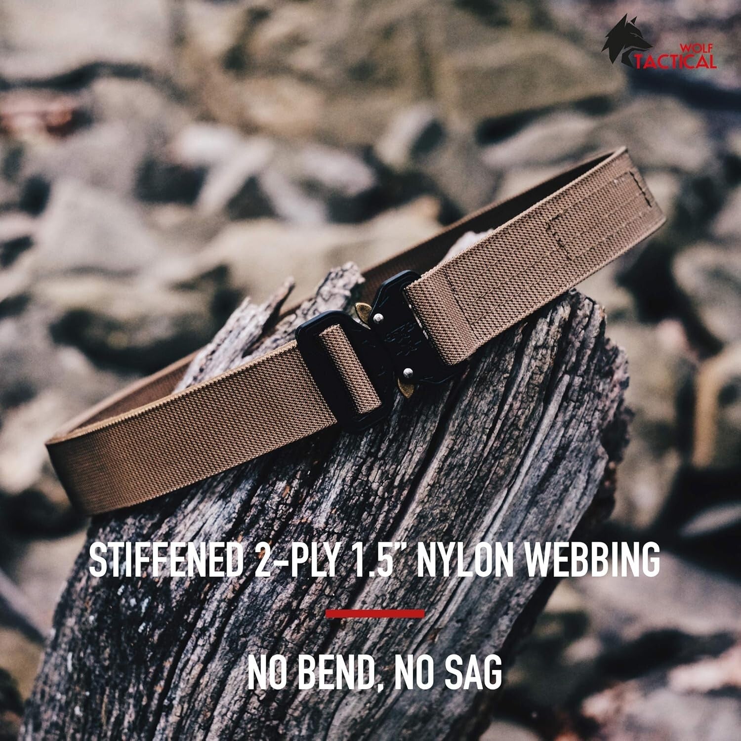 Quick-Release Tactical Gun Belt - 1.5” Rip-Resistant Nylon, Perfect for Outdoors