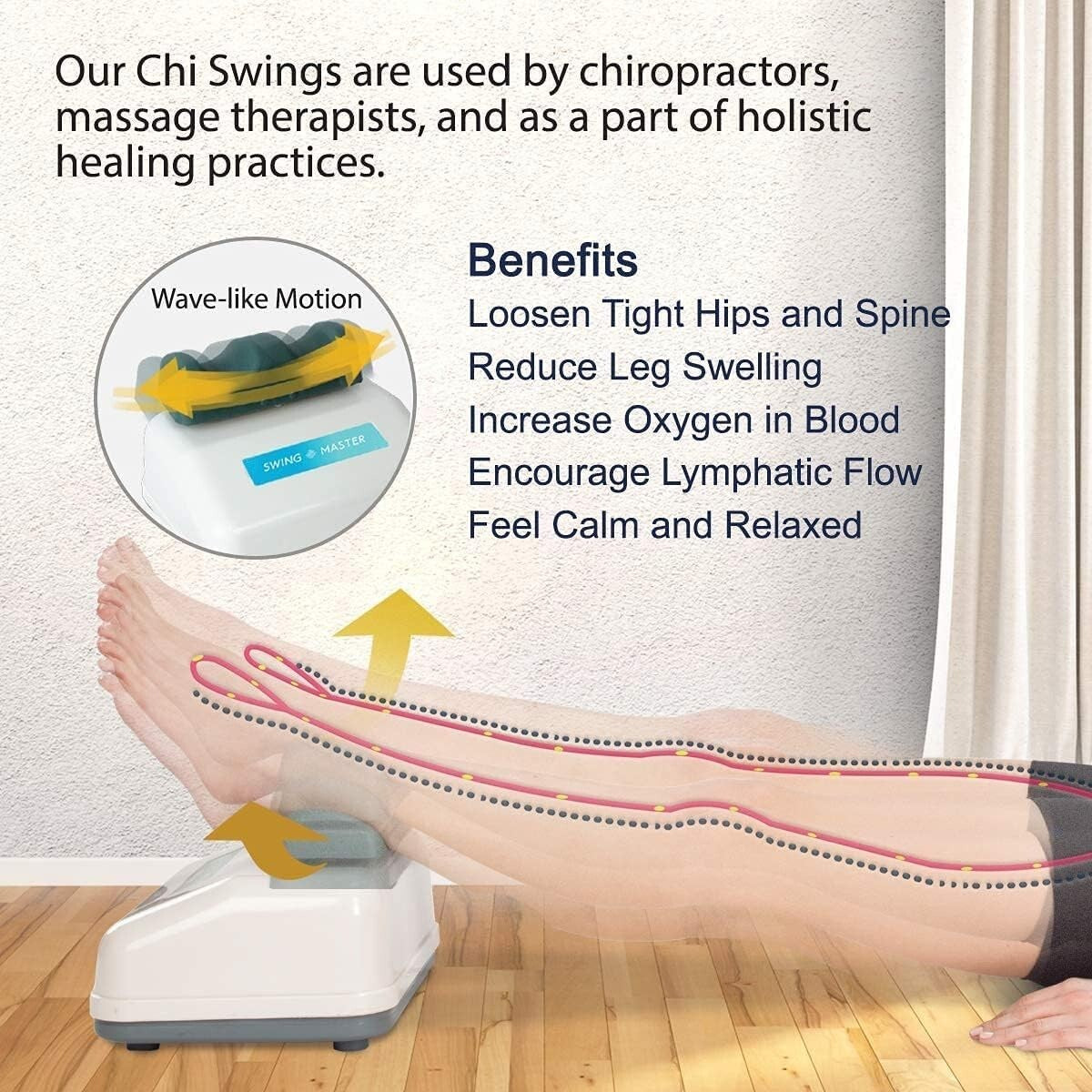 Compact Swing Master Chi Machine - Gentle Muscle Stimulation with Remote Control