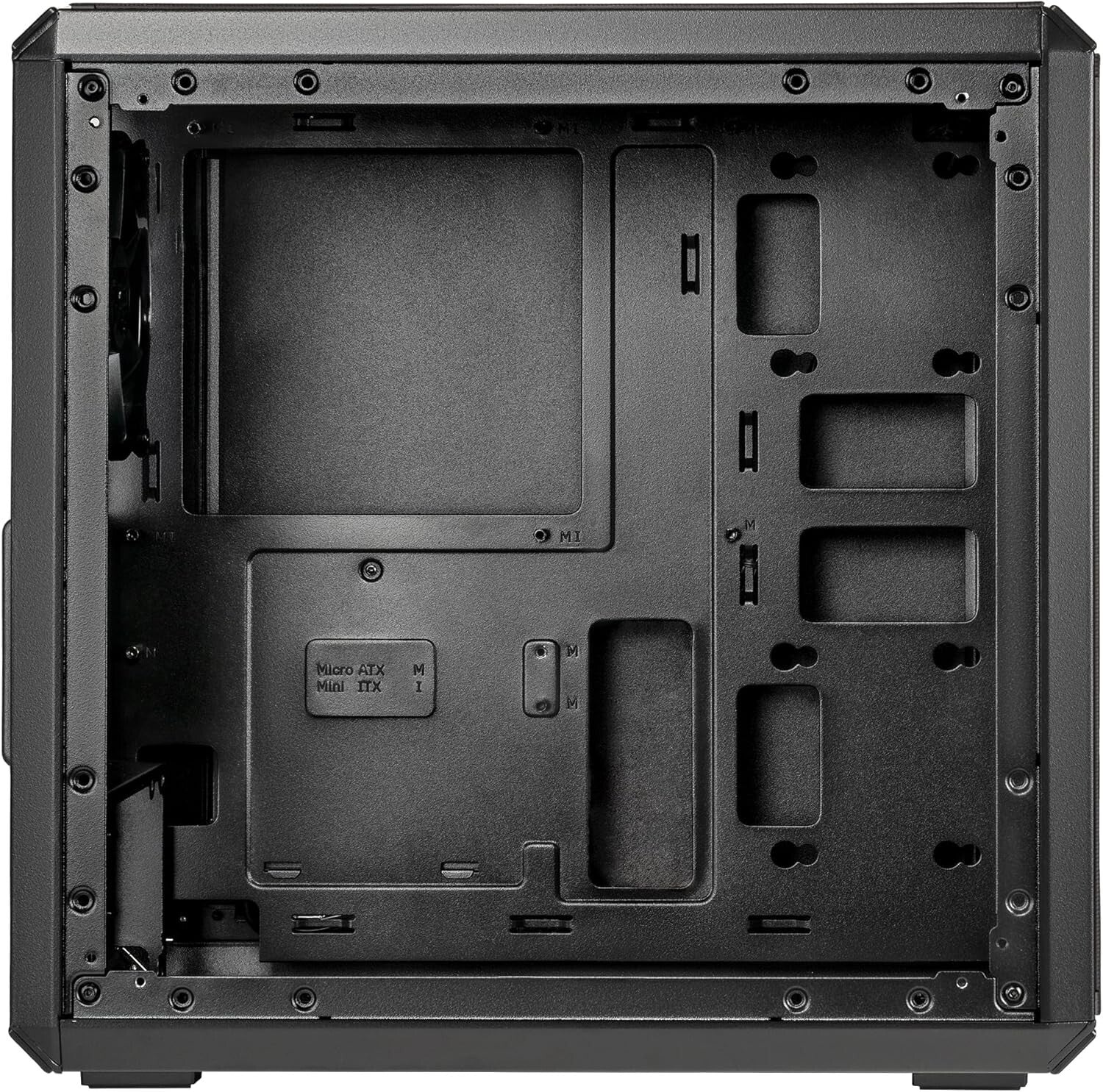 Versatile Micro-ATX Case with Edge-to-Edge Glass & Efficient Cable Management