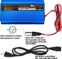 Load image into Gallery viewer, Compact and Lightweight 24V Battery Charger with I/O Switch &amp; Waterproof Design