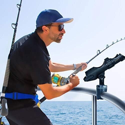 Durable ABS Universal Fishing Rod Holder - Fits Kayaks & Boats with Ease