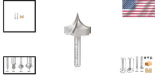 Load image into Gallery viewer, Compact 1/2 Radius Roundover Router Bit - Perfect for Wood Profiles and Beading