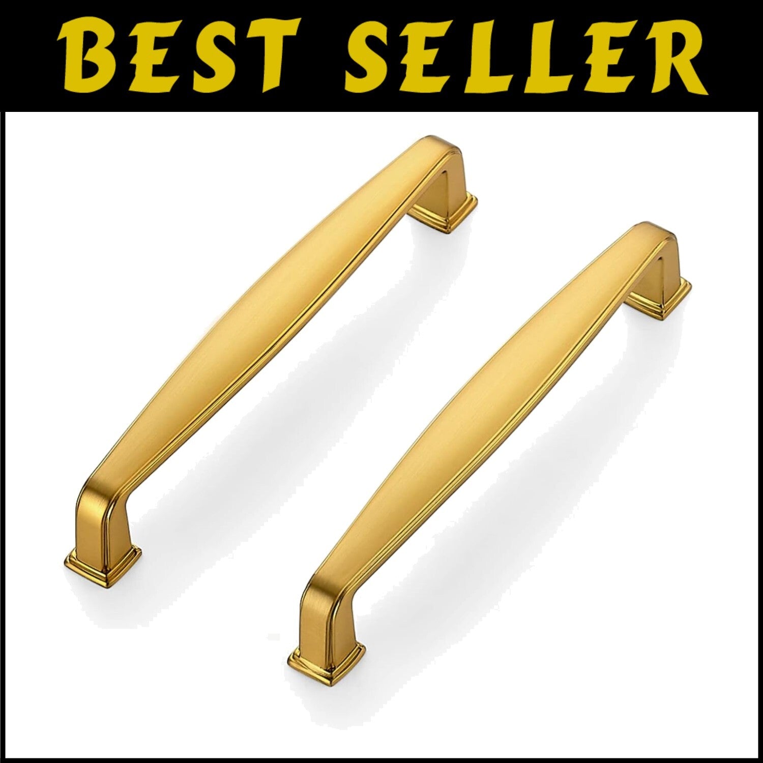 60 Pack Brushed Brass Cabinet Handles - Modern 5 Inch Pulls & Drawer Hardware