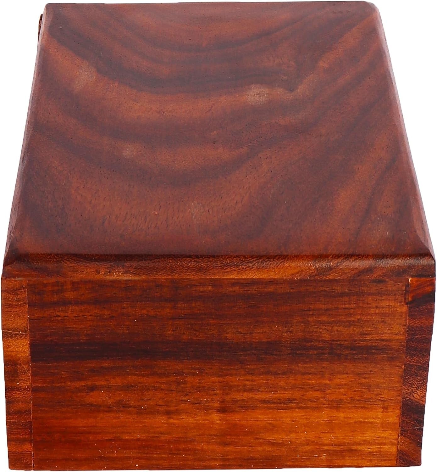 Hand-Carved Rosewood Cremation Urn for Adults - 80 Cubic Inch Capacity