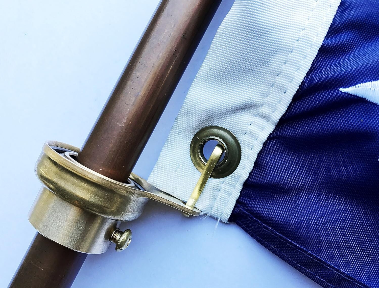 1" Brass Flagpole Rotating Rings - Tangle-Free Solution with Lifetime Guarantee