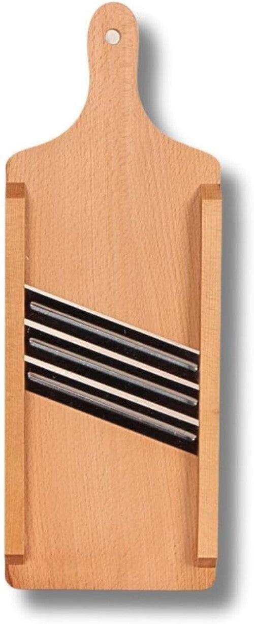 Fast Vegetable Cutting with Three Blades: Wooden Slicer for Healthier Meals