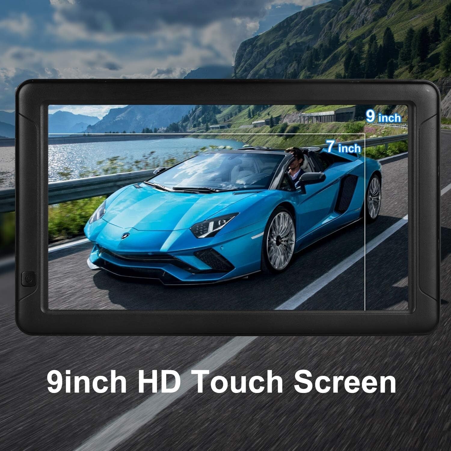 2025 Edition GPS Navigation with Lane Guidance for Cars, Trucks & RVs - 9 Inches