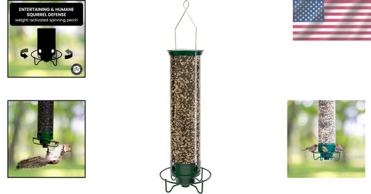 Durable 5 lbs Squirrel-Proof Bird Feeder – Includes Weight-Activated Perch