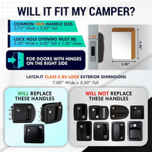 Load image into Gallery viewer, Class C RV Door Lock Replacement - 2 Mechanical Keys, Heavy Duty Construction