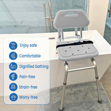 Load image into Gallery viewer, Tool-less Assembly Sliding Shower Chair with Comfort Padding - Ideal for Seniors