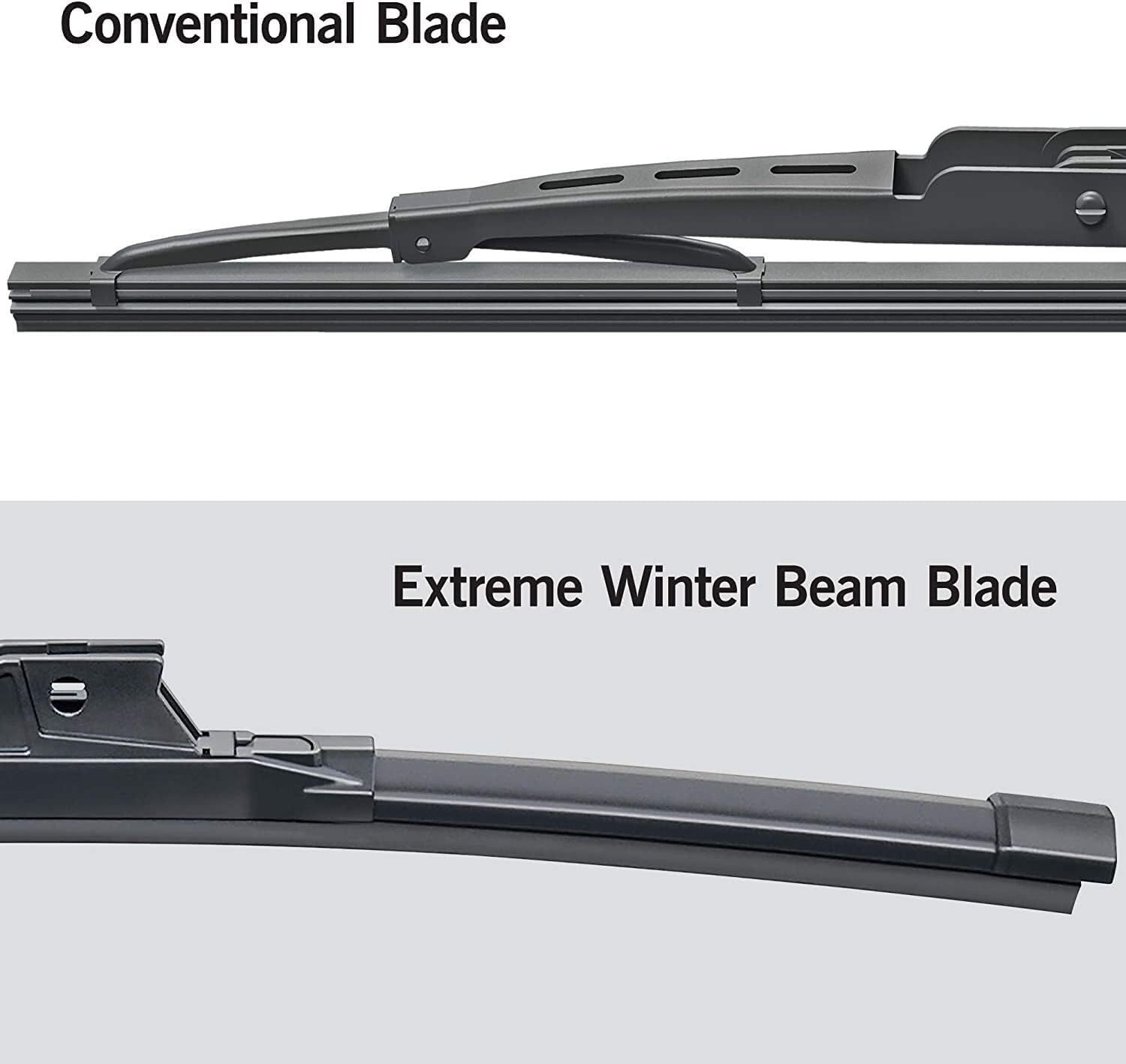 Premium Fit Wiper Blades Set 26" + 16" with Ice Scraper – Extreme Weather Ready