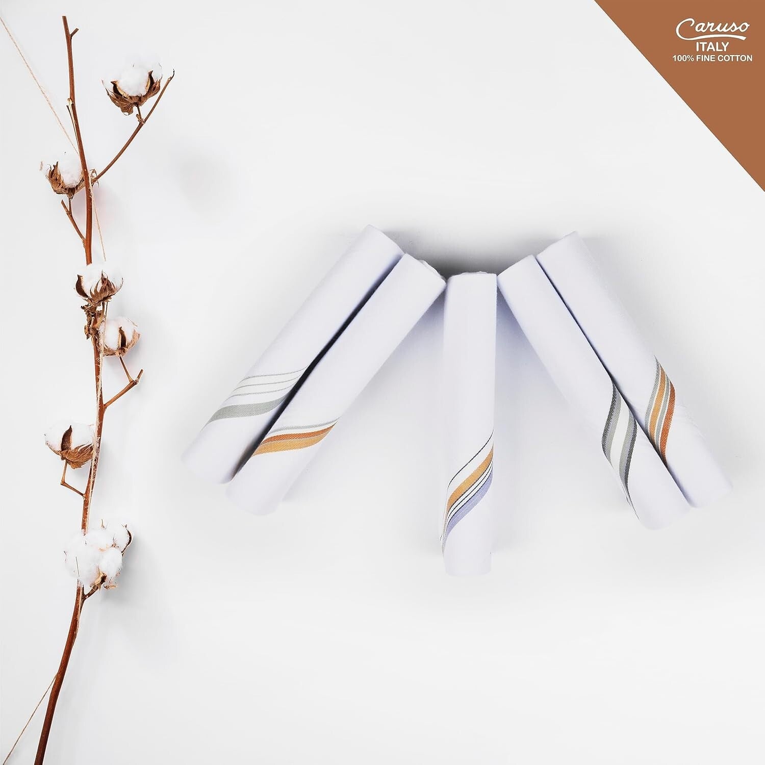 Classic 100% Cotton Handkerchiefs - Super Absorbent 46x46 cm, Machine Washable