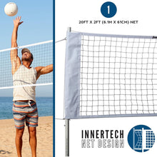 Load image into Gallery viewer, Complete Outdoor Volleyball Set - Portable Net with Poles, Pump &amp; Accessories