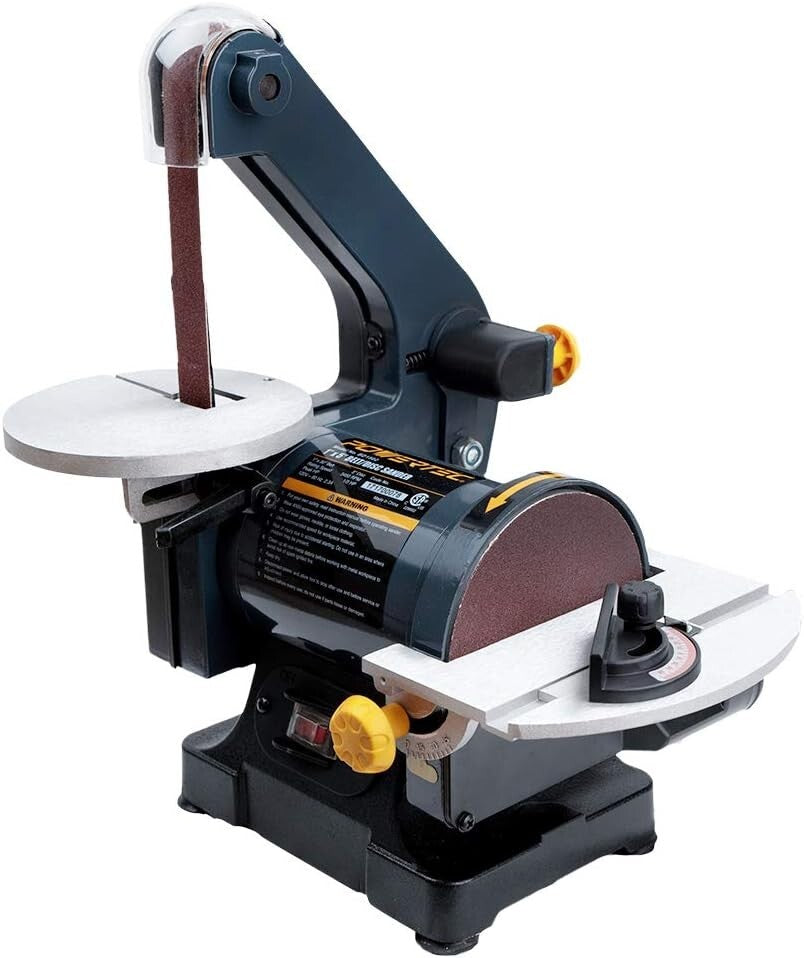 Premium Woodworking Dual Sander: 1" x 30" Belt + 5" Disc with Dust Pickup