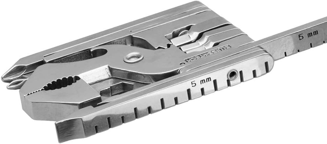 Compact 22-in-1 Pocket Multi-Tool Kit - Stainless Steel with Easy Carry Design