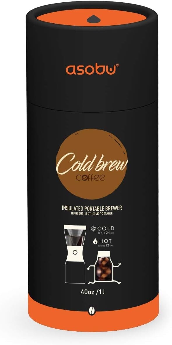 Vacuum Insulated 34oz Cold Brew Coffee Brewer - Perfect for On-the-Go Enjoyment