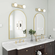 Load image into Gallery viewer, Rustproof 24"x36" Arched Bathroom Mirror with Shatterproof Glass, Gold Frame