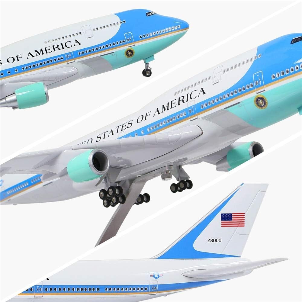 18” Diecast Air Force One Jet Model with LED Light - Perfect for Collectors