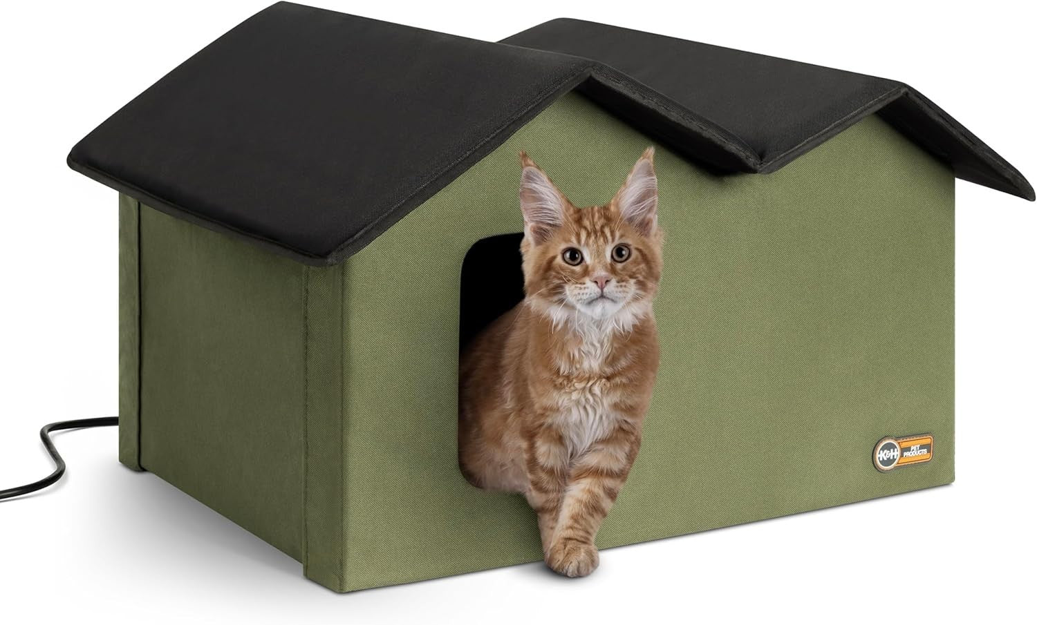 Insulated & Weatherproof Heated Cat Shelter - Extra-Wide Design for Feral Cats