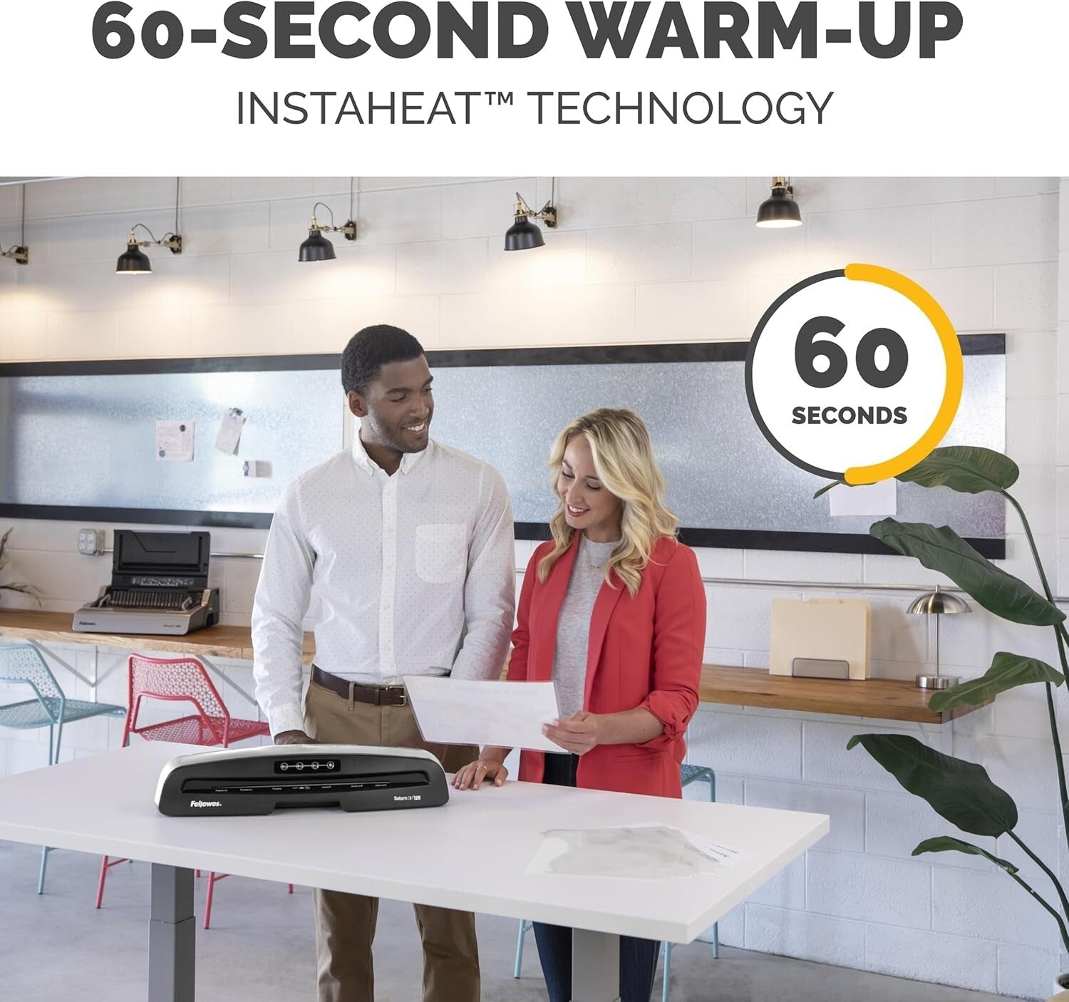 12.5 Inch Satin Thermal Laminator - Rapid 1 Minute Warm-Up & Jam-Free Operation