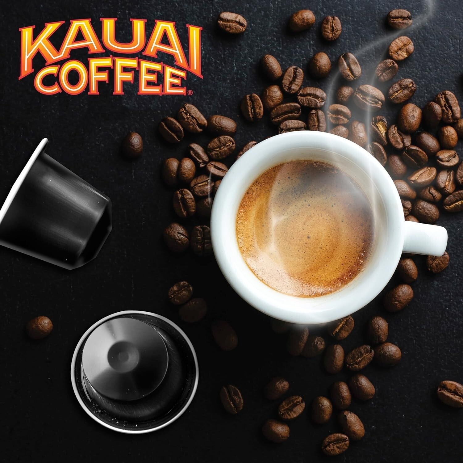 Hawaiian Dark Roast Espresso Capsules - Intensity 9 for Nespresso, 40 Pods