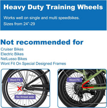 Load image into Gallery viewer, Universal Training Wheels for 24-28 inch Bikes - Extra Stability for Adults