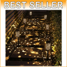 Load image into Gallery viewer, Elegant Solar Garden Lanterns – Art Deco Pathway Lights for Outdoor Decor