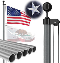 Load image into Gallery viewer, Premium Heavy Duty Flag Pole 25 FT - Perfect for Residential &amp; Commercial Use