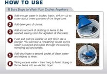 Load image into Gallery viewer, Lightweight 5-gallon Portable Washer – Compact Clothes Agitator for Easy Use