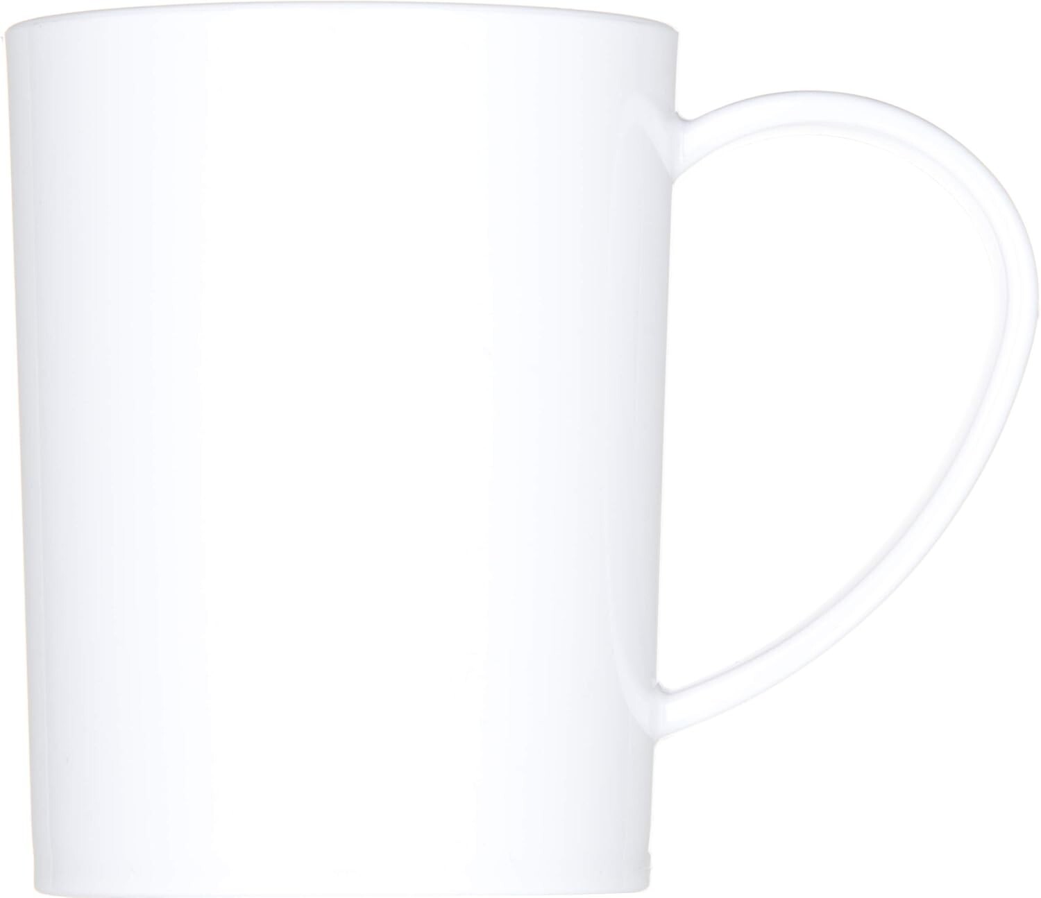 Durable White Tritan Coffee Mug, 8 oz with Easy Grip Handle - Home Essential