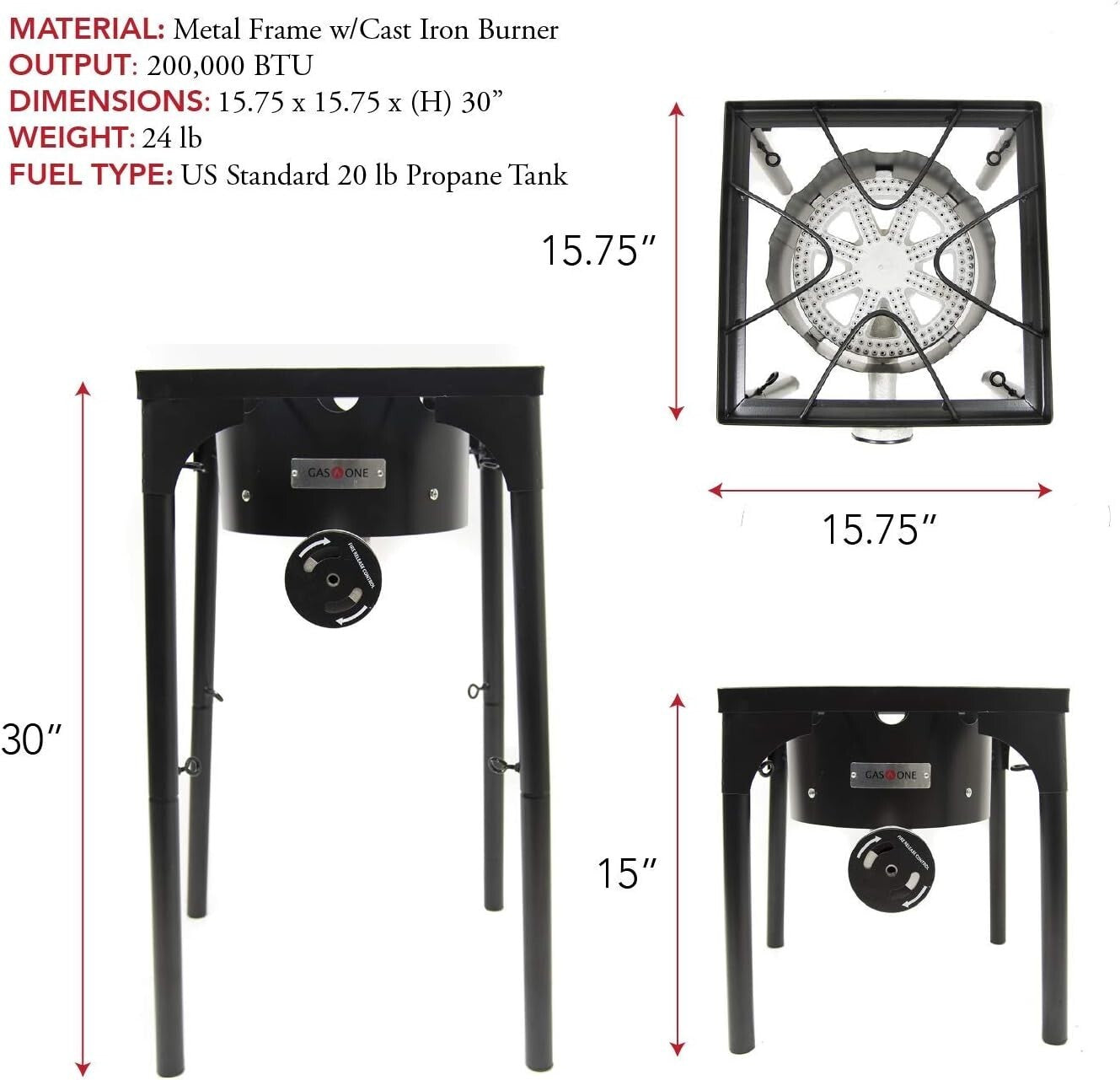 High-Performance 200,000 BTU Propane Burner - Ideal for Brews & Outdoor Cooking