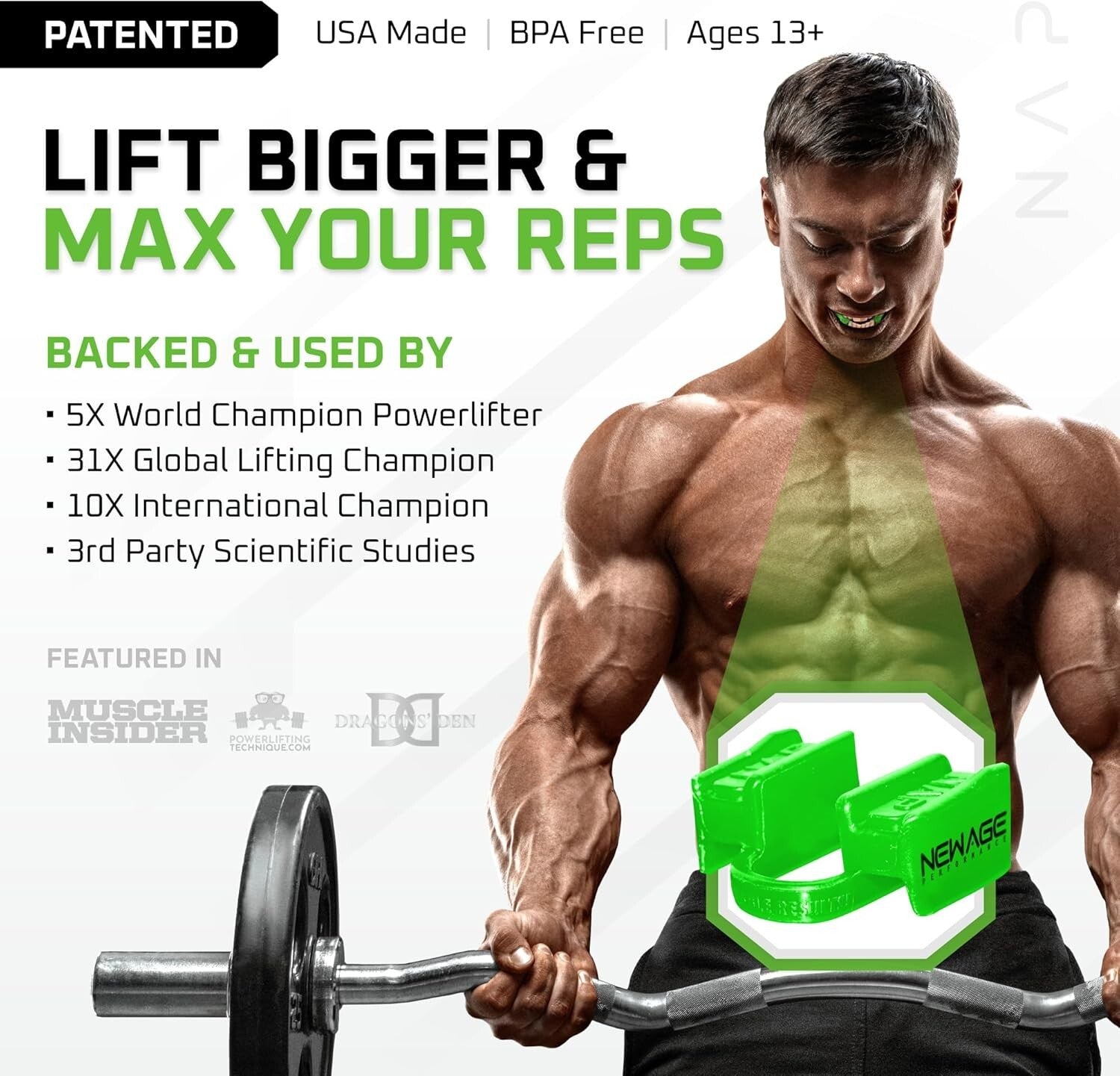 Custom Fit Weightlifting Mouthguard for Strength & Alignment - Black Silicone