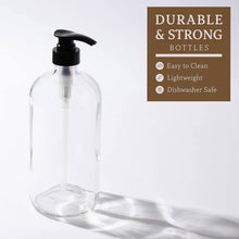 Load image into Gallery viewer, Durable 32 oz Flint Glass Pump Dispenser - Reusable Shampoo Bottle Solution