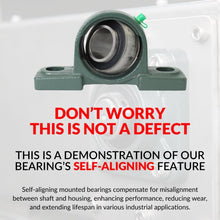 Load image into Gallery viewer, Self-Aligning Chrome Steel Pillow Block Bearings - 1 1/2 Inch Bore Pack of 4