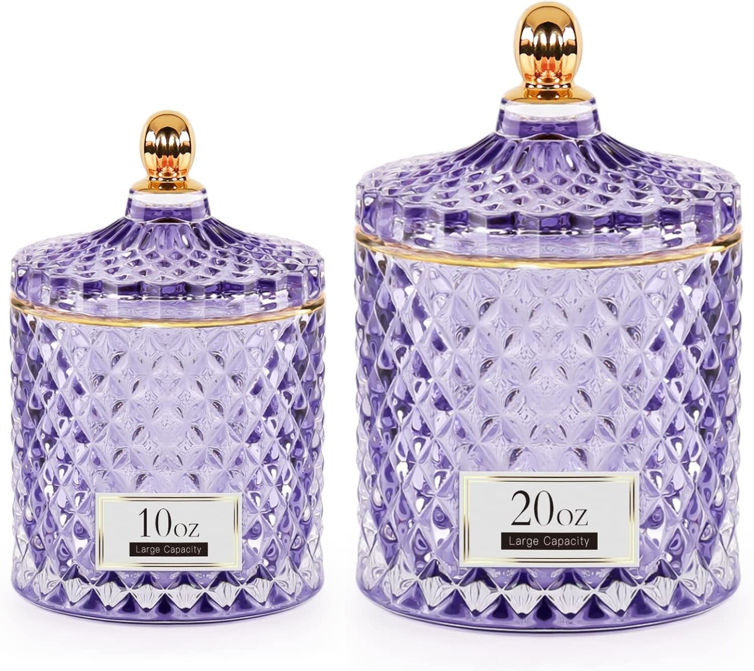 Multifunctional Jar Set: Elegant Purple Apothecary for Cotton & Keepsakes