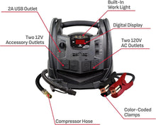 Load image into Gallery viewer, Compact 6-in-1 Jump Starter &amp; Power Station - Perfect for Vehicles, Camping