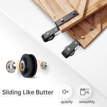 Load image into Gallery viewer, Smooth-Glide 9FT Bypass Barn Door Hardware with Heavy-Duty Steel Construction