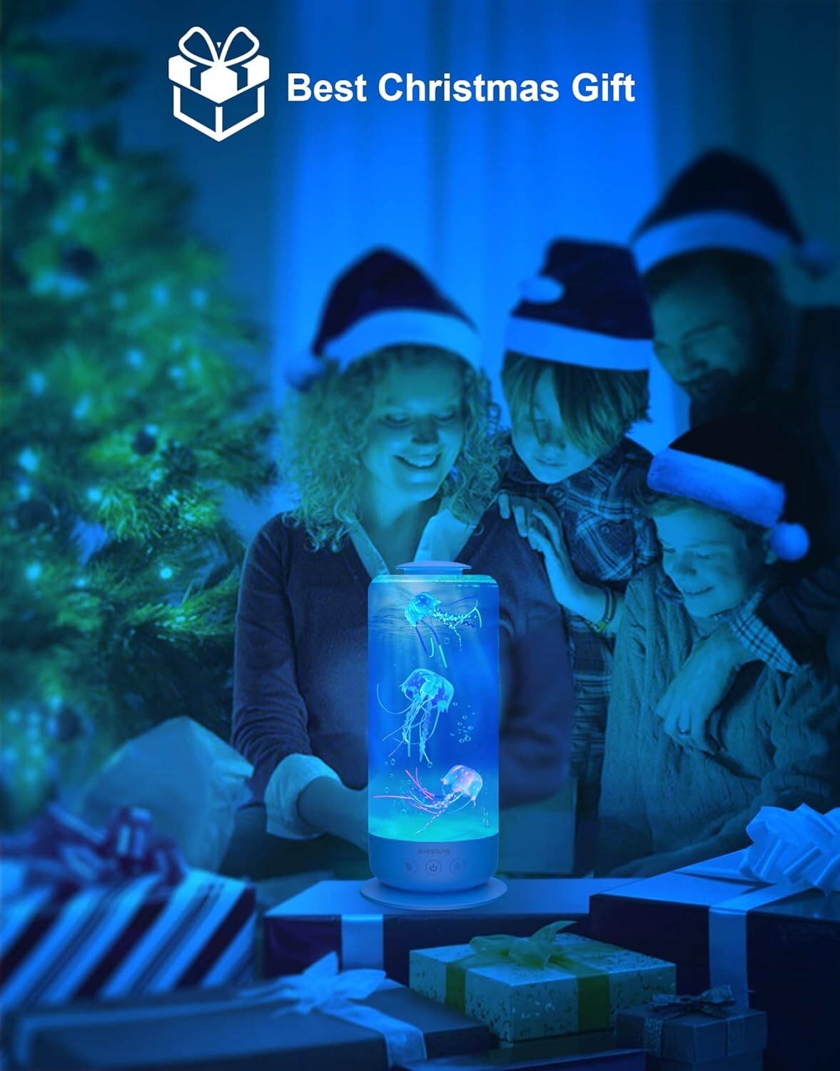 Dynamic Jellyfish Lamp for Home & Office, 4 Speed Modes and Color Changing Light