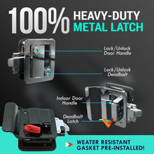 Load image into Gallery viewer, Water-Resistant Chrome RV Door Lock - Fast Installation with Lifetime Warranty