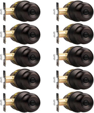 Load image into Gallery viewer, Stainless Steel Round Bathroom &amp; Bedroom Door Knobs - 10 Pack, Bronze Finish