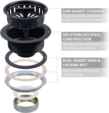 Load image into Gallery viewer, Stainless Steel Kitchen Sink Strainer Assembly - Rustproof &amp; Leak-Proof Design