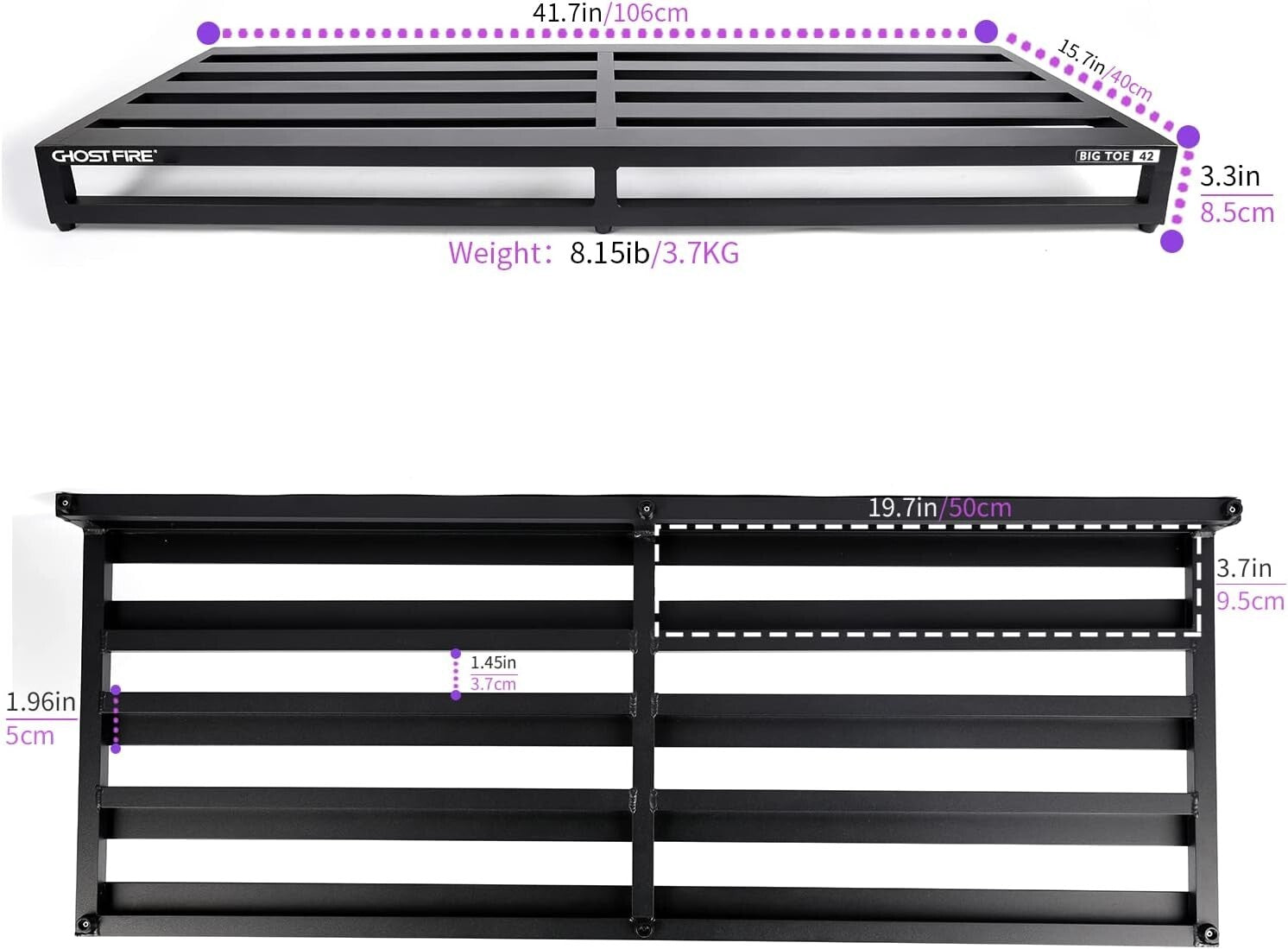 Musician's Dream: V-Big Toe Lightweight Pedal Board with Carry Bag Included