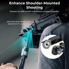 Load image into Gallery viewer, Lightweight Adjustable ARRI Extension Arm with Cable Clips for Rigs - 2 Pack