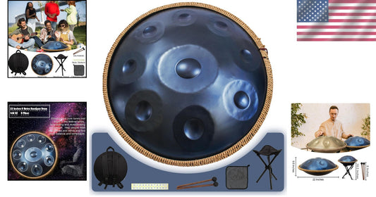 High-Quality 440Hz 22-Inch D Minor Hand Pan Drum with Complete Accessories