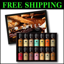 Load image into Gallery viewer, Sweet Essential Oil Collection: 14x10ml Amber Bottles for DIY Fragrance Crafts