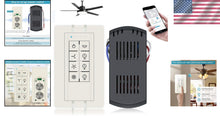 Load image into Gallery viewer, Smart WiFi Ceiling Fan Remote Control Kit - Universal Compatibility with Dimmer