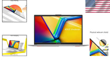 Load image into Gallery viewer, Slim &amp; Durable 15.6” Vivobook Go Laptop with Ryzen 5, Webcam Shield, Fast Charge