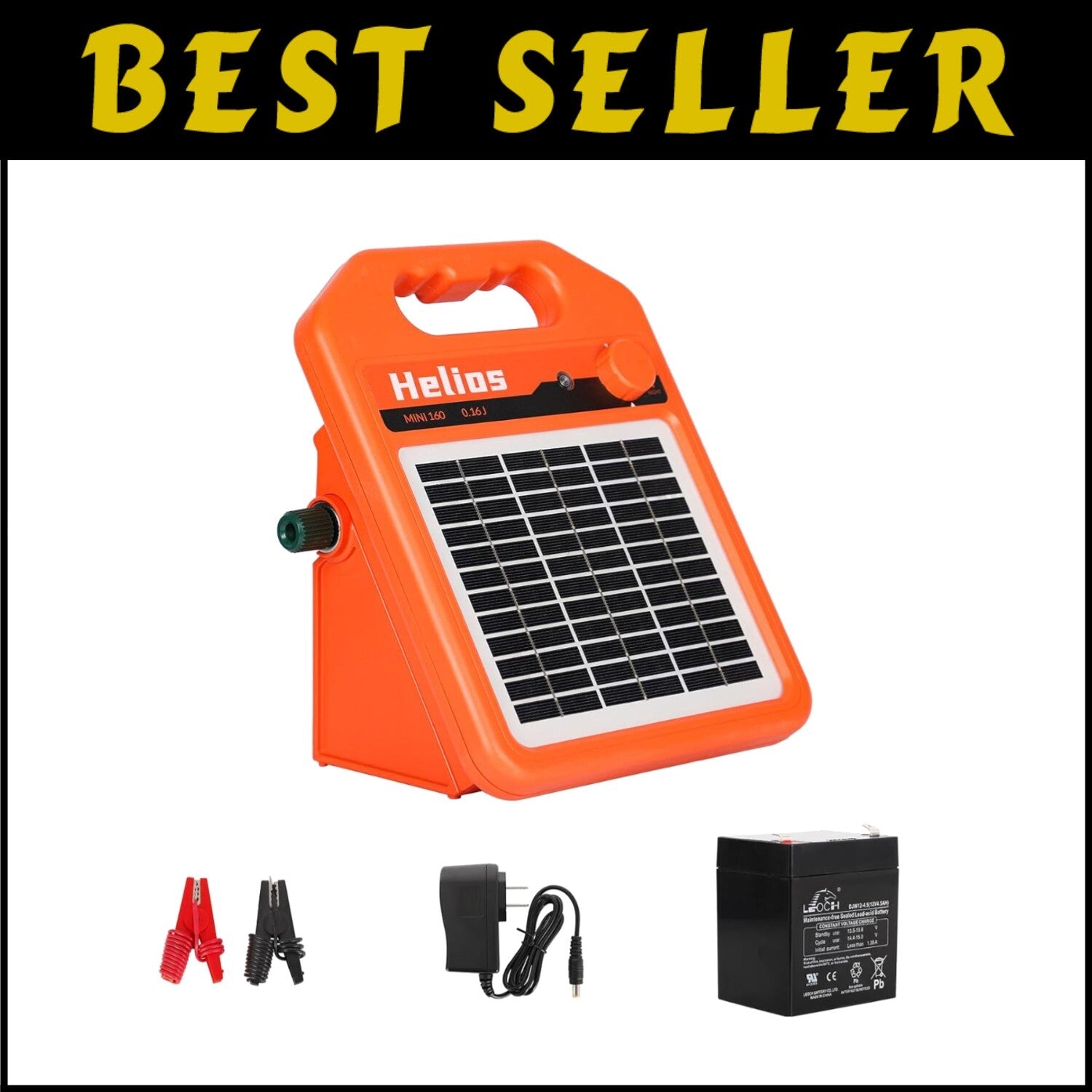 Versatile 0.16 Joule Solar Fence Charger - Day & Night Operation for Livestock