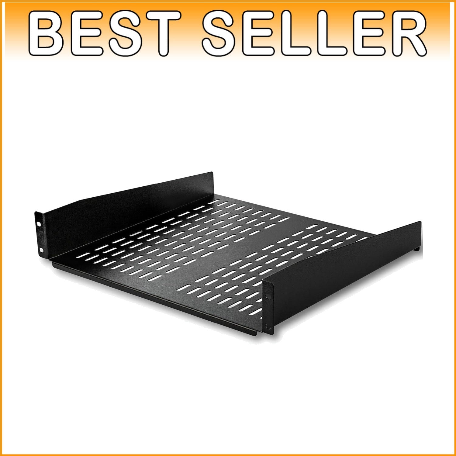 Durable 2U Vented Rack Shelf for 19" Cabinets - Supports 50lbs, Lifetime Support