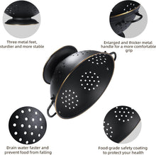 Load image into Gallery viewer, Elegant Matte Black Colanders - Rust-Resistant Metal Strainer Set for All Foods
